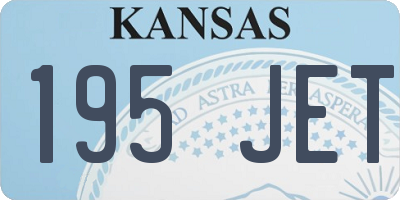 KS license plate 195JET