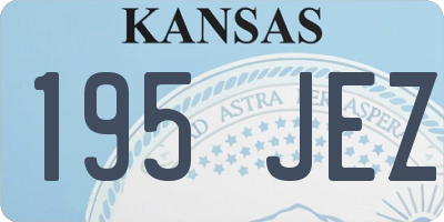 KS license plate 195JEZ