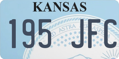 KS license plate 195JFC