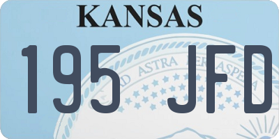 KS license plate 195JFD