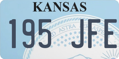 KS license plate 195JFE