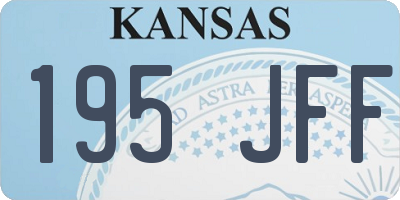 KS license plate 195JFF