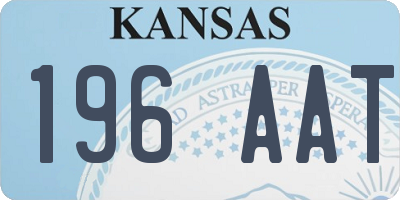 KS license plate 196AAT