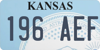 KS license plate 196AEF