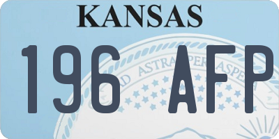 KS license plate 196AFP