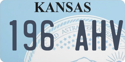 KS license plate 196AHV