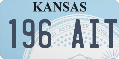 KS license plate 196AIT
