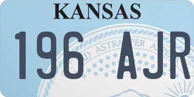 KS license plate 196AJR