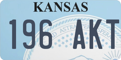 KS license plate 196AKT