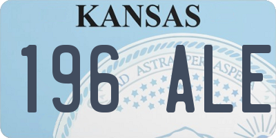 KS license plate 196ALE