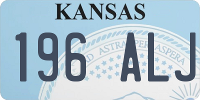 KS license plate 196ALJ