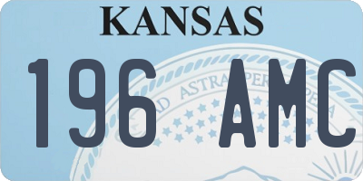 KS license plate 196AMC