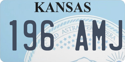KS license plate 196AMJ