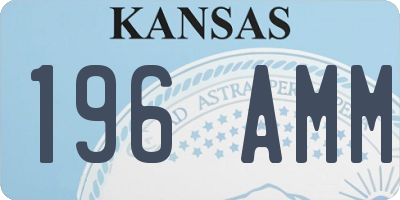 KS license plate 196AMM