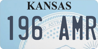 KS license plate 196AMR