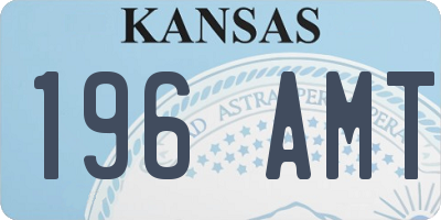 KS license plate 196AMT