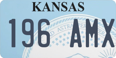 KS license plate 196AMX