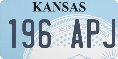 KS license plate 196APJ