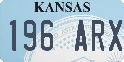 KS license plate 196ARX