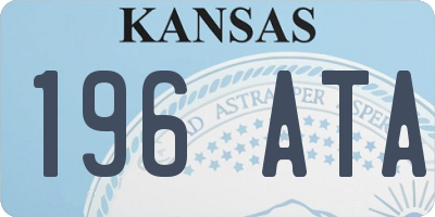 KS license plate 196ATA