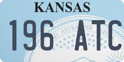 KS license plate 196ATC