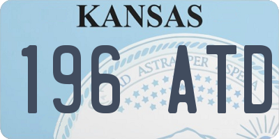 KS license plate 196ATD