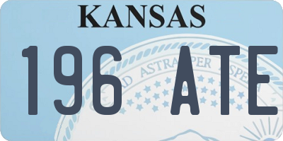 KS license plate 196ATE