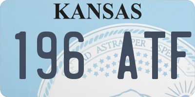 KS license plate 196ATF