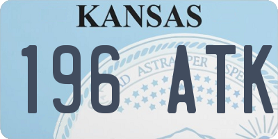 KS license plate 196ATK