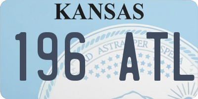 KS license plate 196ATL