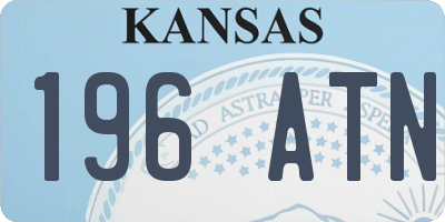 KS license plate 196ATN