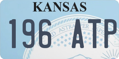 KS license plate 196ATP