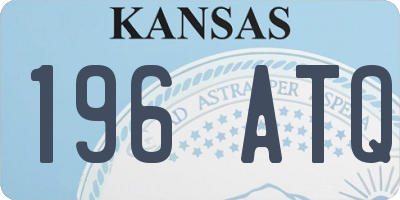 KS license plate 196ATQ