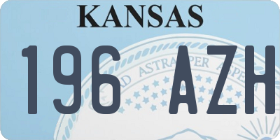KS license plate 196AZH