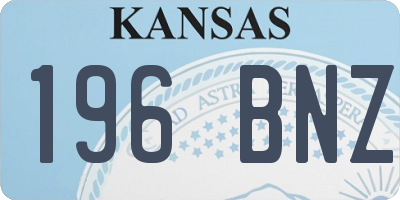 KS license plate 196BNZ