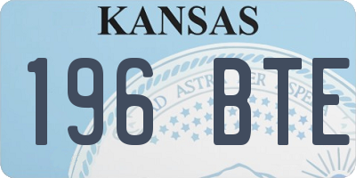 KS license plate 196BTE