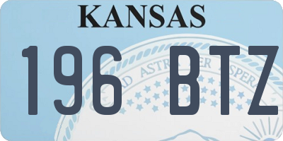 KS license plate 196BTZ