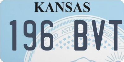 KS license plate 196BVT