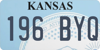 KS license plate 196BYQ