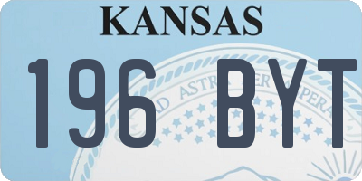 KS license plate 196BYT