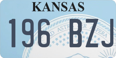 KS license plate 196BZJ