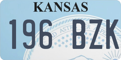 KS license plate 196BZK