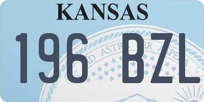KS license plate 196BZL