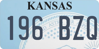 KS license plate 196BZQ
