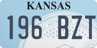 KS license plate 196BZT