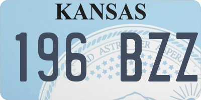 KS license plate 196BZZ