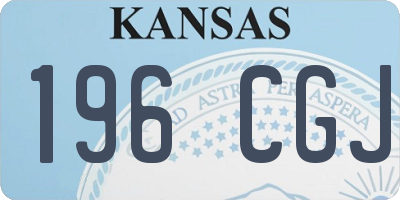 KS license plate 196CGJ