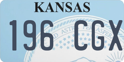 KS license plate 196CGX
