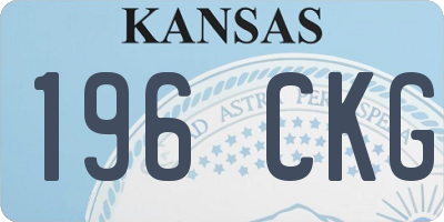 KS license plate 196CKG