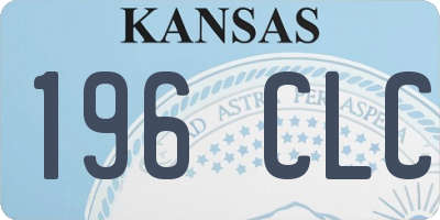 KS license plate 196CLC